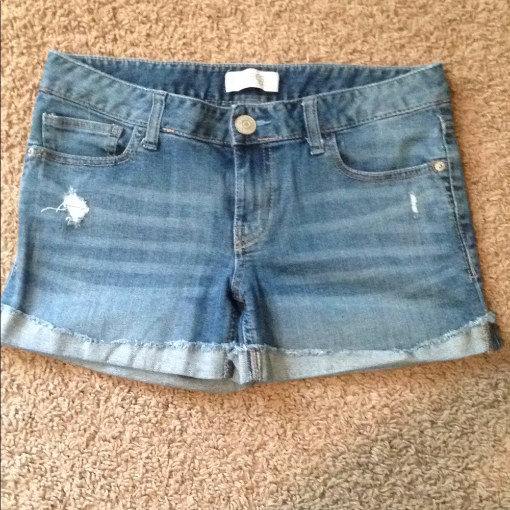 Express Denim roll shorts